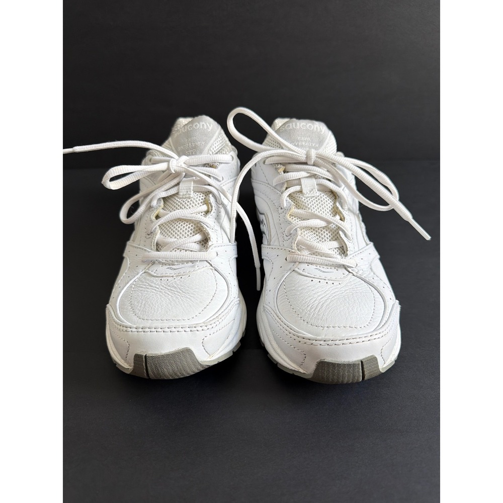 Saucony Grid Integrity ST2 Womens White Leather Walking Shoes Sneakers 8.5